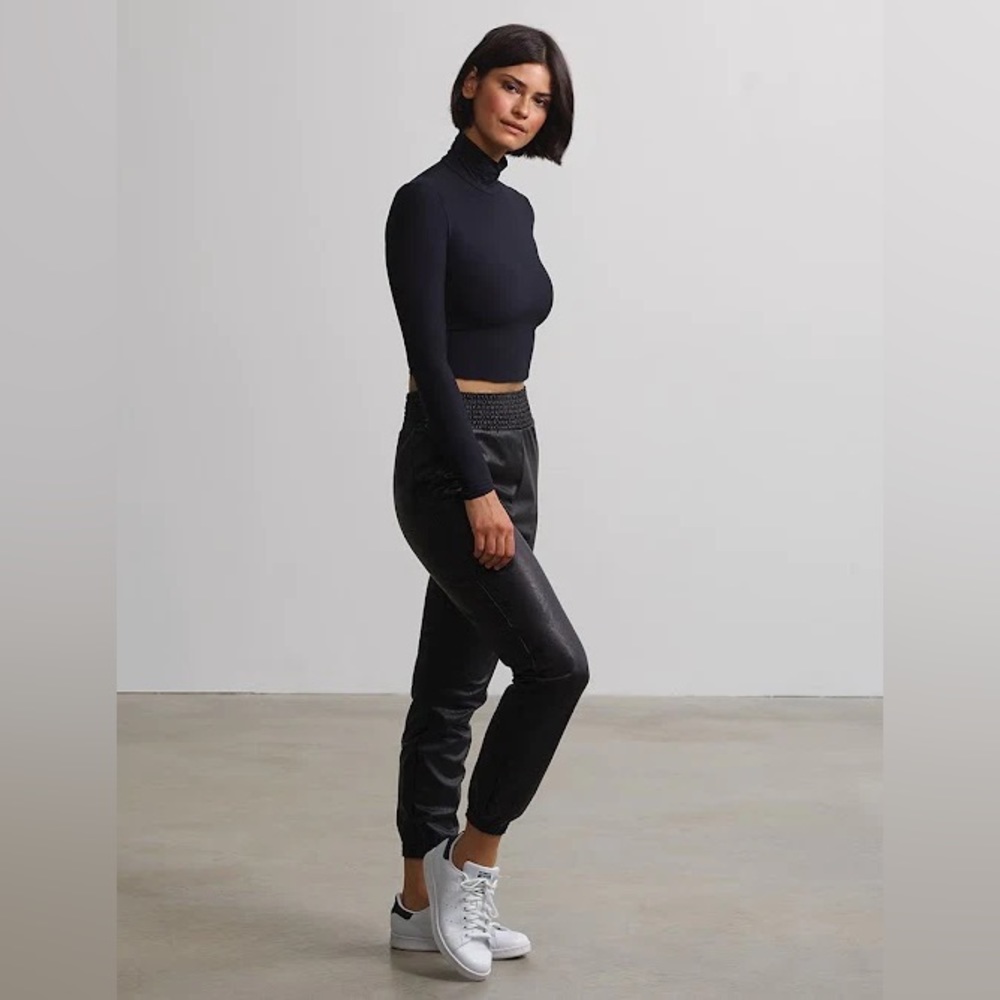 Commando Faux Leather Smocked Jogger